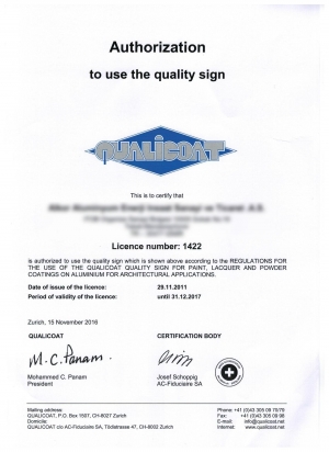Certificats de qualité fournisseur